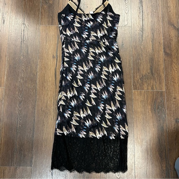 NWT Diane Von Furstenberg Margarit Printed Slip Dress, Army of Hearts SZ 6 - Picture 2 of 10
